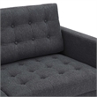 Modway Exalt Fabric Upholstered Tufted Sofa in Charcoal & Black