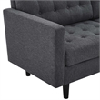 Modway Exalt Fabric Upholstered Tufted Sofa in Charcoal & Black