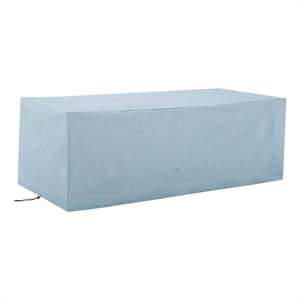 Modway Conway 79&quotx37.5&quot Stainless Steel and Fabric Patio Furniture Cover in Gray