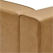 Modway Mingle Modern Faux Leather Left-Arm Chair in Tan Finish
