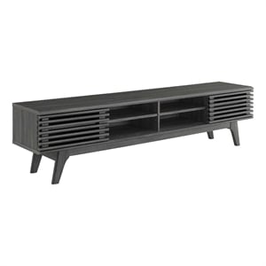 Modway Render 70&quotW Modern Wood TV Stand for TVs up to 78&quot in Charcoal