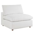 Modway Commix 5-Piece Fabric Down Filled Sectional Sofa Set in Pure White