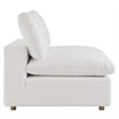 Modway Commix 5-Piece Fabric Down Filled Sectional Sofa Set in Pure White