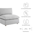 Modway Commix 5-Piece Fabric Down Filled Corner Sectional Sofa in Light Gray