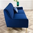 Modway Winsome Channel Tufted Performance Velvet Upholstered Sofa in Navy