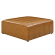 Modway Bartlett 6-Piece Faux Leather Upholstered Sectional Sofa in Tan