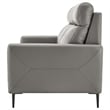 Modway Huxley Modern Leather Upholstered Sofa in Gray & Black