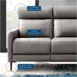 Modway Huxley Modern Leather Upholstered Sofa in Gray & Black