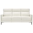 Modway Huxley Modern Leather Upholstered Sofa in White & Black