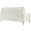 Modway Huxley Modern Leather Upholstered Sofa in White & Black