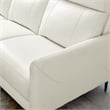 Modway Huxley Modern Leather Upholstered Sofa in White & Black