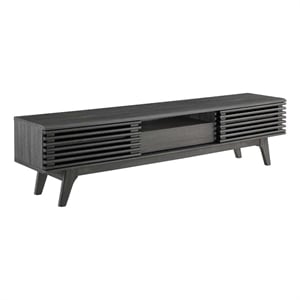 Modway Render 70&quot Modern Wood TV Stand for TVs up to 78&quot in Charcoal