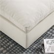 Modway Commix Modern Down Filled Overstuffed Fabric Ottoman in Light Beige