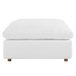 Modway Commix Modern Down Filled Overstuffed Fabric Ottoman in Pure White