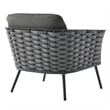 Modway Stance 5-Piece Aluminum & Fabric Patio Sofa Set in Gray/Charcoal
