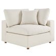 Modway Commix 6-Piece Fabric Down Filled Sectional Sofa in Light Beige