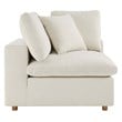 Modway Commix 6-Piece Fabric Down Filled Sectional Sofa in Light Beige