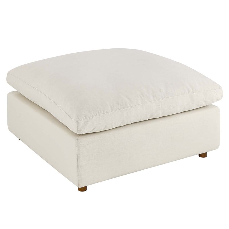 Modway Commix 6-Piece Fabric Down Filled Sectional Sofa in Light Beige