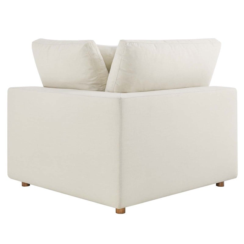 Modway Commix 6-Piece Fabric Down Filled Sectional Sofa in Light Beige