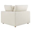 Modway Commix 6-Piece Fabric Down Filled Sectional Sofa in Light Beige