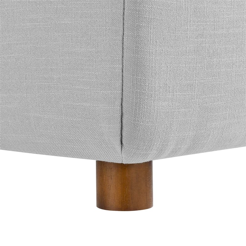 Modway Commix 6-Piece Fabric Down Filled Sectional Sofa in Light Gray