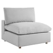 Modway Commix 6-Piece Fabric Down Filled Sectional Sofa in Light Gray