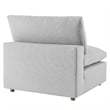 Modway Commix 6-Piece Fabric Down Filled Sectional Sofa in Light Gray