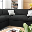 Modway Commix 8-Piece Fabric Down Filled Sectional Sofa in Black