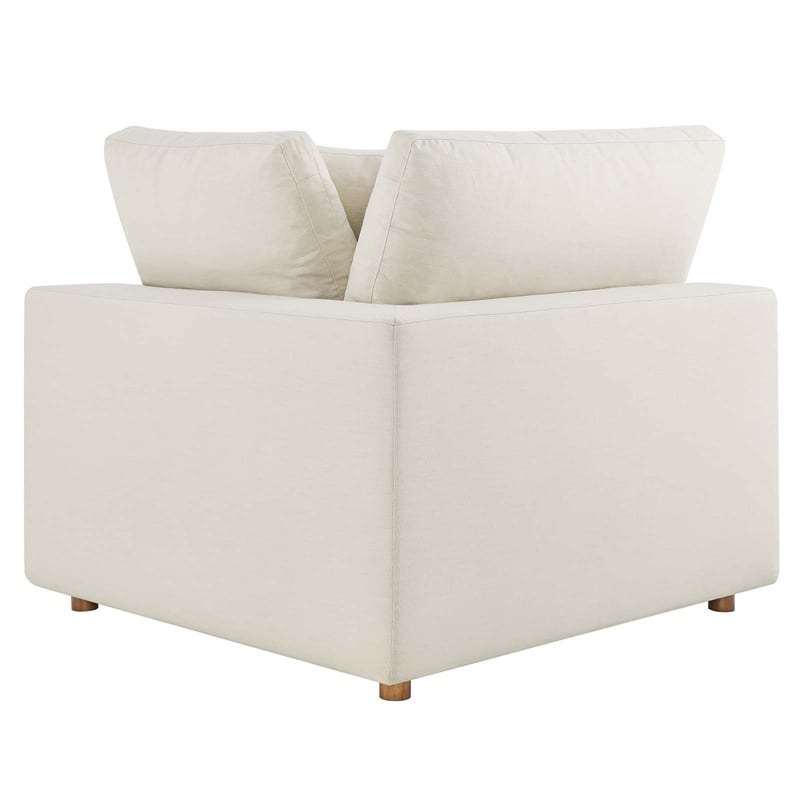 Modway Commix 8-Piece Fabric Down Filled Sectional Sofa in Light Beige
