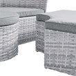Modway Scottsdale Aluminum and Fabric Canopy Patio Daybed in Light Gray