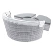 Modway Scottsdale Aluminum and Fabric Canopy Patio Daybed in Light Gray