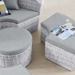 Modway Scottsdale Aluminum and Fabric Canopy Patio Daybed in Light Gray