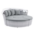 Modway Scottsdale Aluminum and Fabric Canopy Patio Daybed in Light Gray
