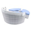 Modway Scottsdale Aluminum and Fabric Canopy Patio Daybed in Light Gray/Blue