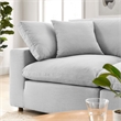 Modway Commix 2-Piece Fabric Down Filled Sectional Sofa in Light Gray