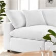 Modway Commix 2-Piece Fabric Down Filled Sectional Sofa in Pure White