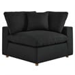 Modway Commix 3-Piece Fabric Down Filled Sectional Sofa in Black