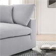 Modway Commix 3-Piece Fabric Down Filled Sectional Sofa in Light Gray