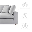 Modway Commix 3-Piece Fabric Down Filled Sectional Sofa in Light Gray