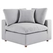 Modway Commix 3-Piece Fabric Down Filled Sectional Sofa in Light Gray