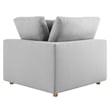 Modway Commix 3-Piece Fabric Down Filled Sectional Sofa in Light Gray