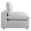 Modway Commix 3-Piece Fabric Down Filled Sectional Sofa in Light Gray