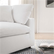 Modway Commix 3-Piece Fabric Down Filled Sectional Sofa in Pure White
