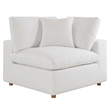 Modway Commix 3-Piece Fabric Down Filled Sectional Sofa in Pure White