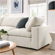 Modway Commix 4-Piece Fabric Down Filled Sectional Sofa Set in Light Beige