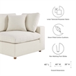 Modway Commix 4-Piece Fabric Down Filled Sectional Sofa Set in Light Beige