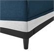 Modway Avalon Modern Wood and Fabric Slipcover Sofa in Azure Blue