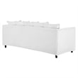 Modway Avalon Modern Wood and Fabric Slipcover Sofa in White Finish