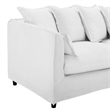 Modway Avalon Modern Wood and Fabric Slipcover Sofa in White Finish