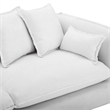 Modway Avalon Modern Wood and Fabric Slipcover Sofa in White Finish